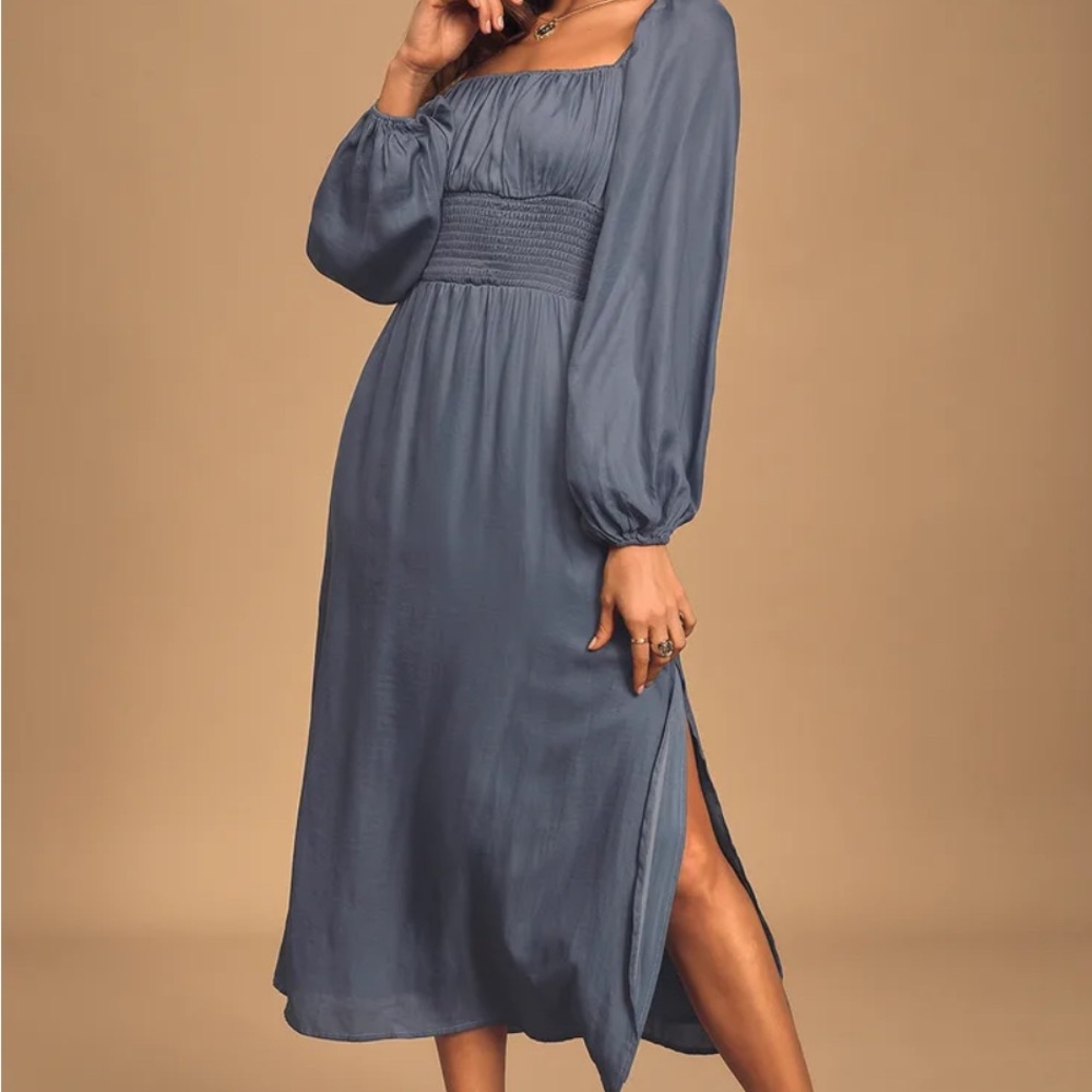 Lulus Blue Midi Dress